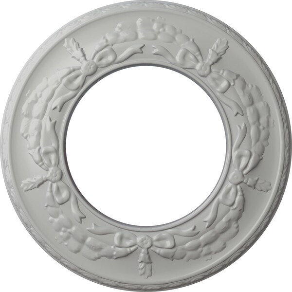 Ekena Millwork Salem Ceiling Medallion (Fits Canopies up to 7 1/8"), 13 1/4"OD x 7 1/8"ID x 7/8"P, Frost CM13SAFRF - main